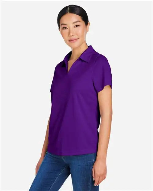 Core365 Ce104w Women’s Market Snag Protect Mesh Polo - Campus Purple - Campus Purple / Xs