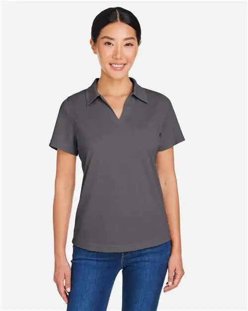 Core365 Ce104w Women’s Market Snag Protect Mesh Polo - Carbon - Carbon / Xs