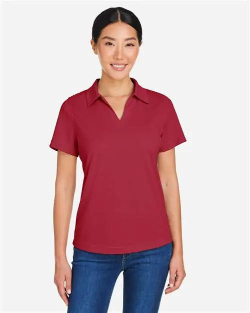 Core365 Ce104w Women’s Market Snag Protect Mesh Polo - Classic Red - Classic Red / Xs
