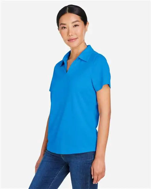 Core365 Ce104w Women’s Market Snag Protect Mesh Polo - Electric Blue