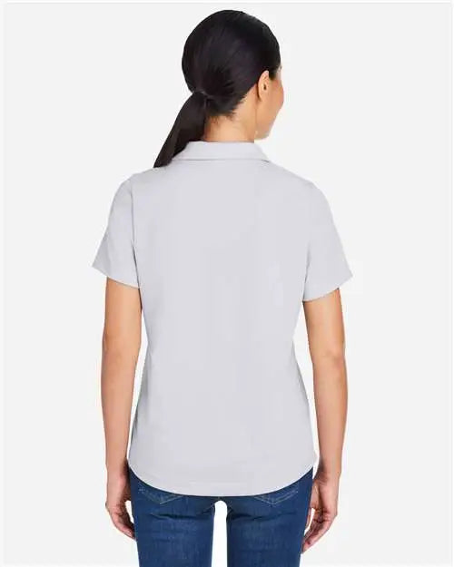 Core365 Ce104w Women’s Market Snag Protect Mesh Polo - Platinum