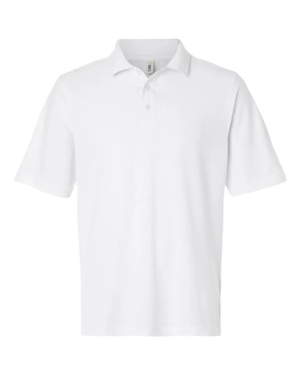 Core365 Ce106 Men’s Resolve Cvc Performance Pique Polo - White - Adult s
