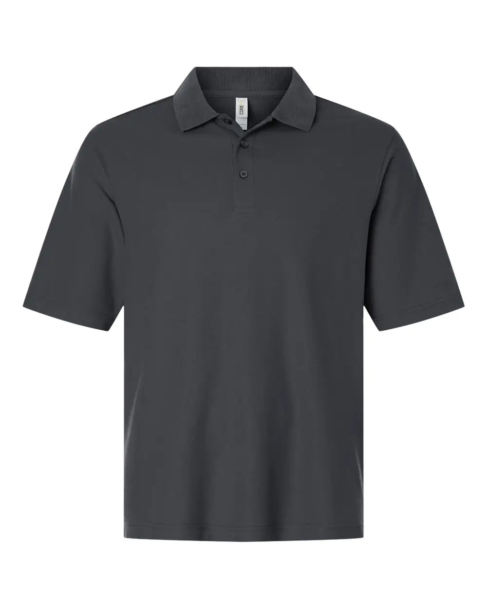 Core365 Ce106t Men’s Tall Resolve Cvc Performance Pique Polo - Carbon - Adult 5xlt