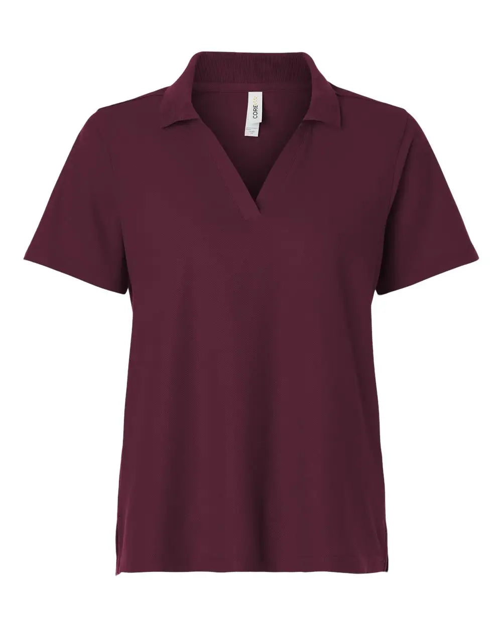 Core365 Ce106w Women’s Resolve Cvc Performance Pique Polo - Burgundy - Ladies Xs