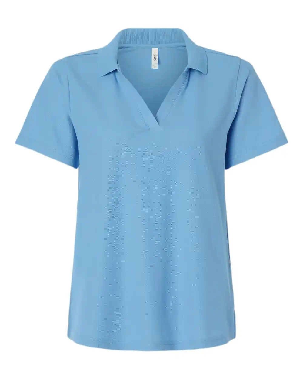 Core365 Ce106w Women’s Resolve Cvc Performance Pique Polo - Columbia Blue - Xs