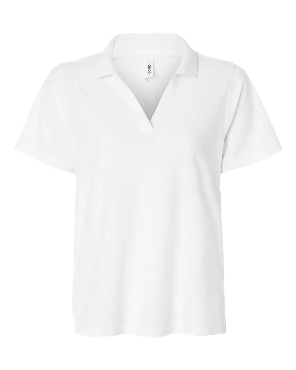 Core365 Ce106w Women’s Resolve Cvc Performance Pique Polo - White - Ladies Xs