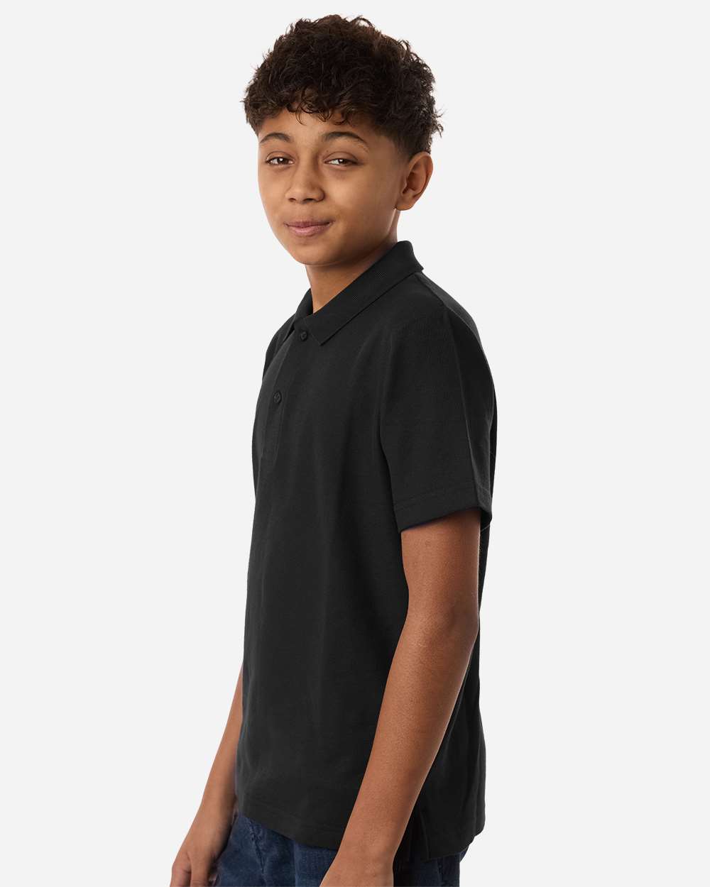 Core365 Ce106y Youth Resolve Cvc Performance Pique Polo - Black