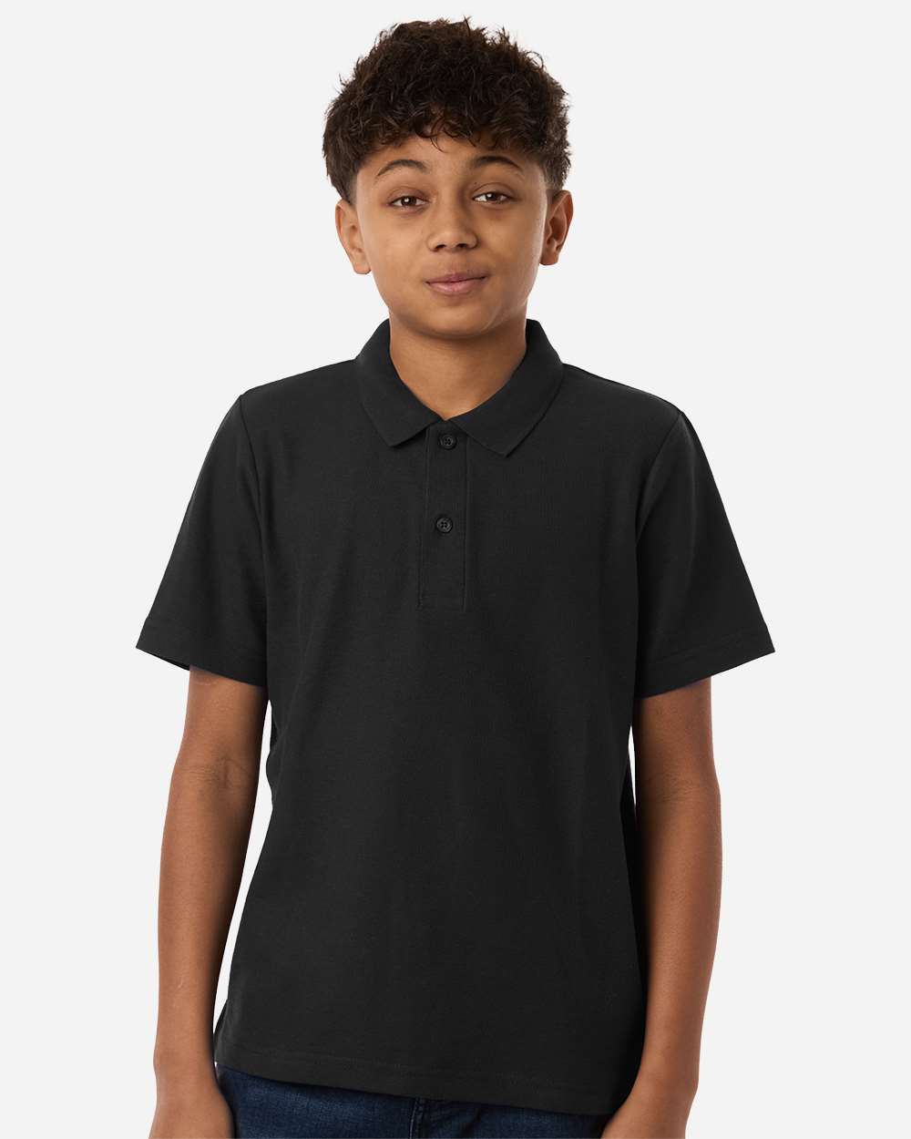 Core365 Ce106y Youth Resolve Cvc Performance Pique Polo - Black
