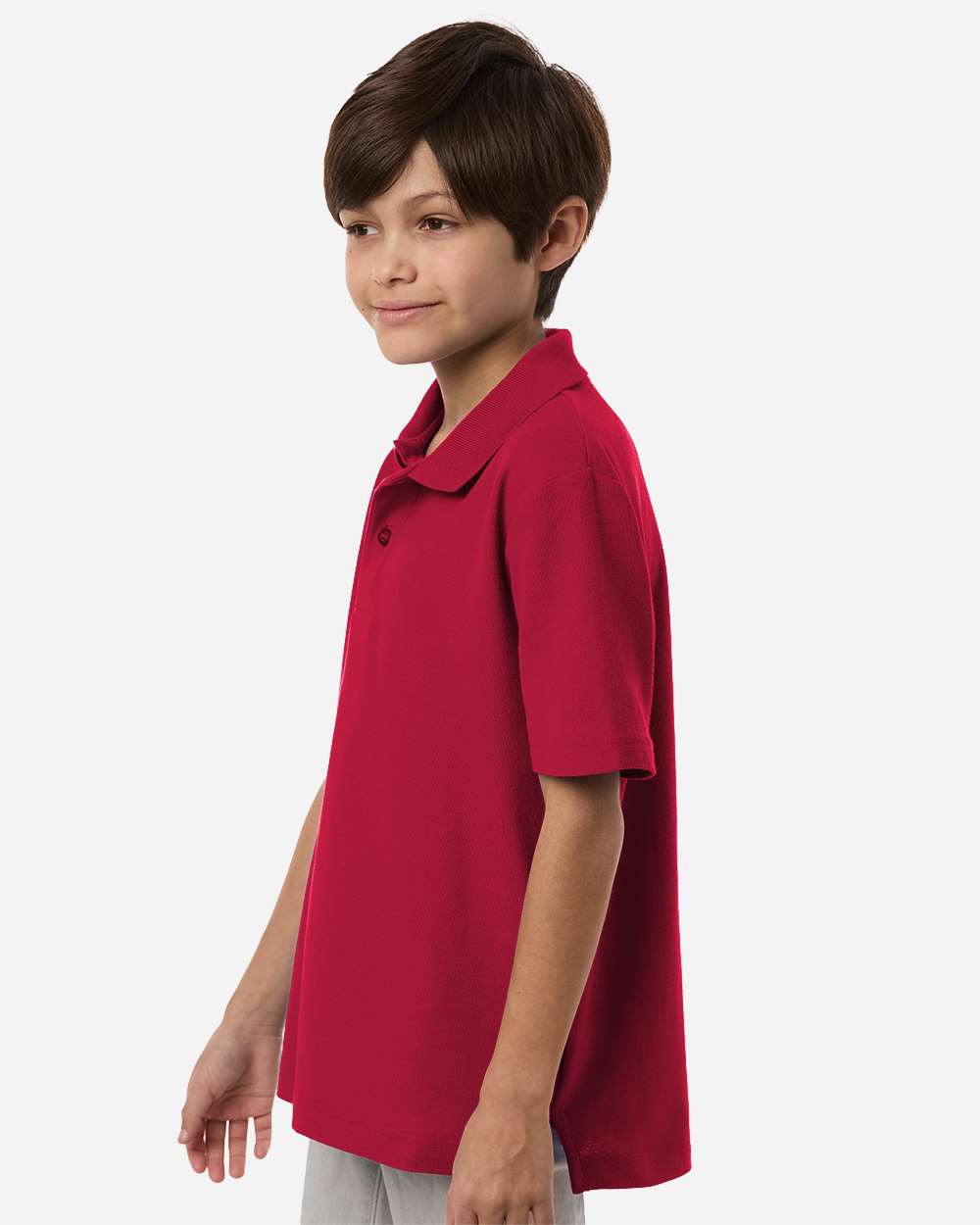 Core365 Ce106y Youth Resolve Cvc Performance Pique Polo - Classic Red