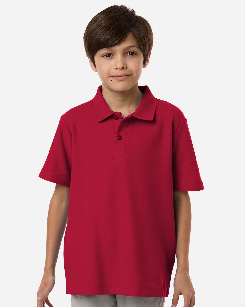 Core365 Ce106y Youth Resolve Cvc Performance Pique Polo - Classic Red
