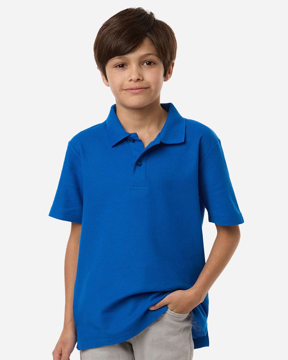 Core365 Ce106y Youth Resolve Cvc Performance Pique Polo - True Royal