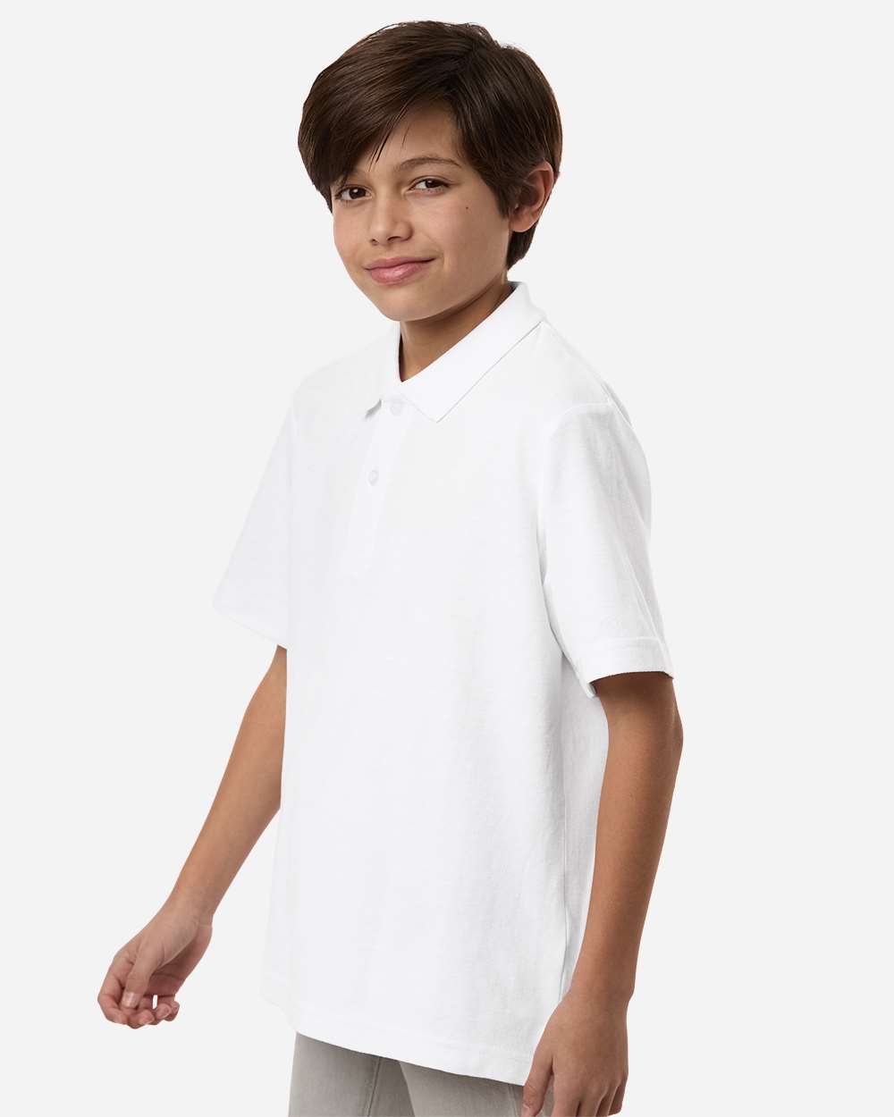 Core365 Ce106y Youth Resolve Cvc Performance Pique Polo - White