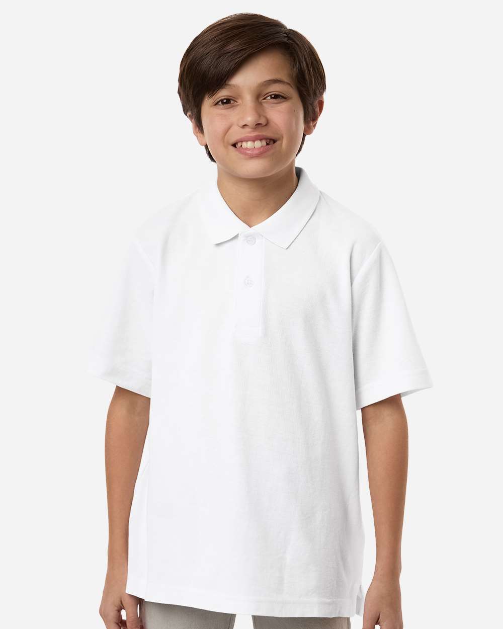 Core365 Ce106y Youth Resolve Cvc Performance Pique Polo - White