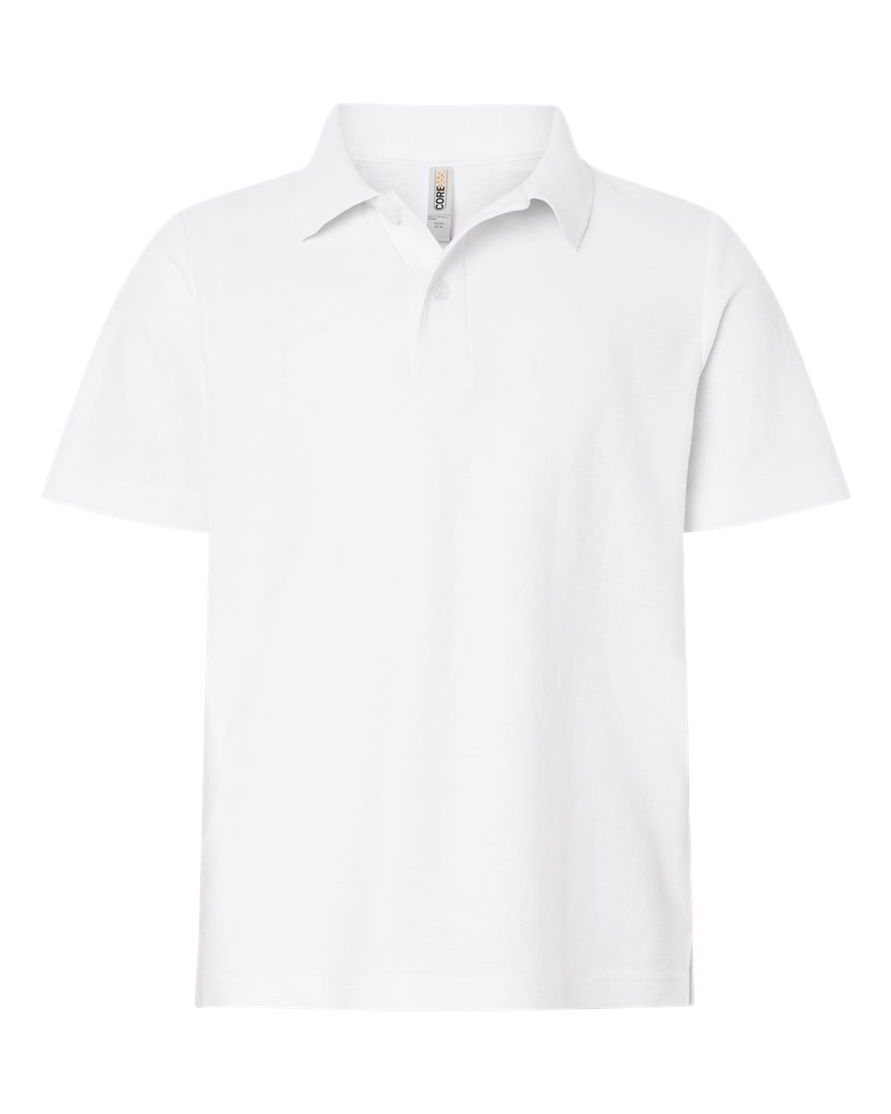 Core365 Ce106y Youth Resolve Cvc Performance Pique Polo - White