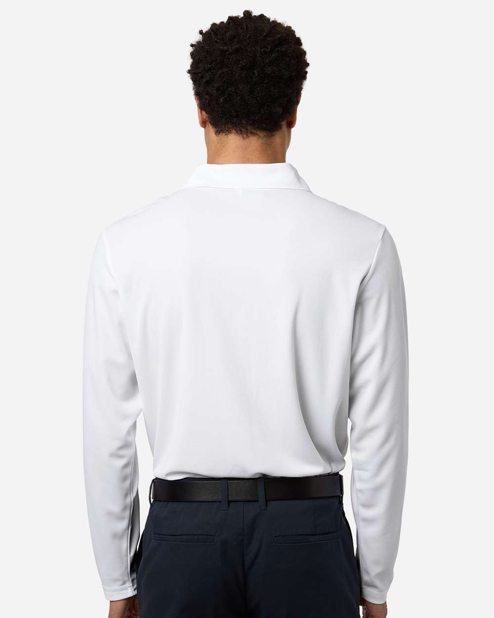 Core365 Ce108l Men’s Nova Performance Long Sleeve Pique Polo - White