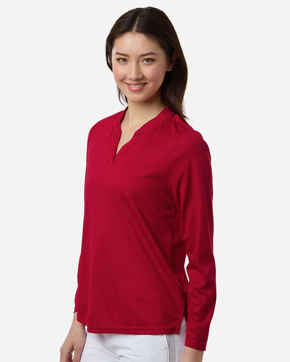 Core365 Ce108lw Women’s Nova Performance Long Sleeve Pique Polo - Classic Red