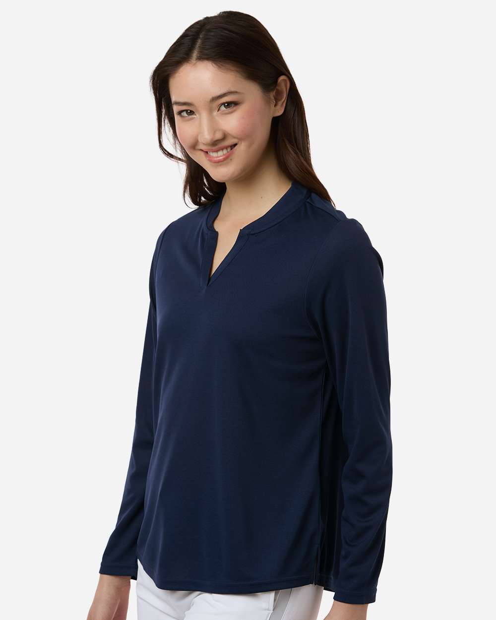Core365 Ce108lw Women’s Nova Performance Long Sleeve Pique Polo - Classic Navy