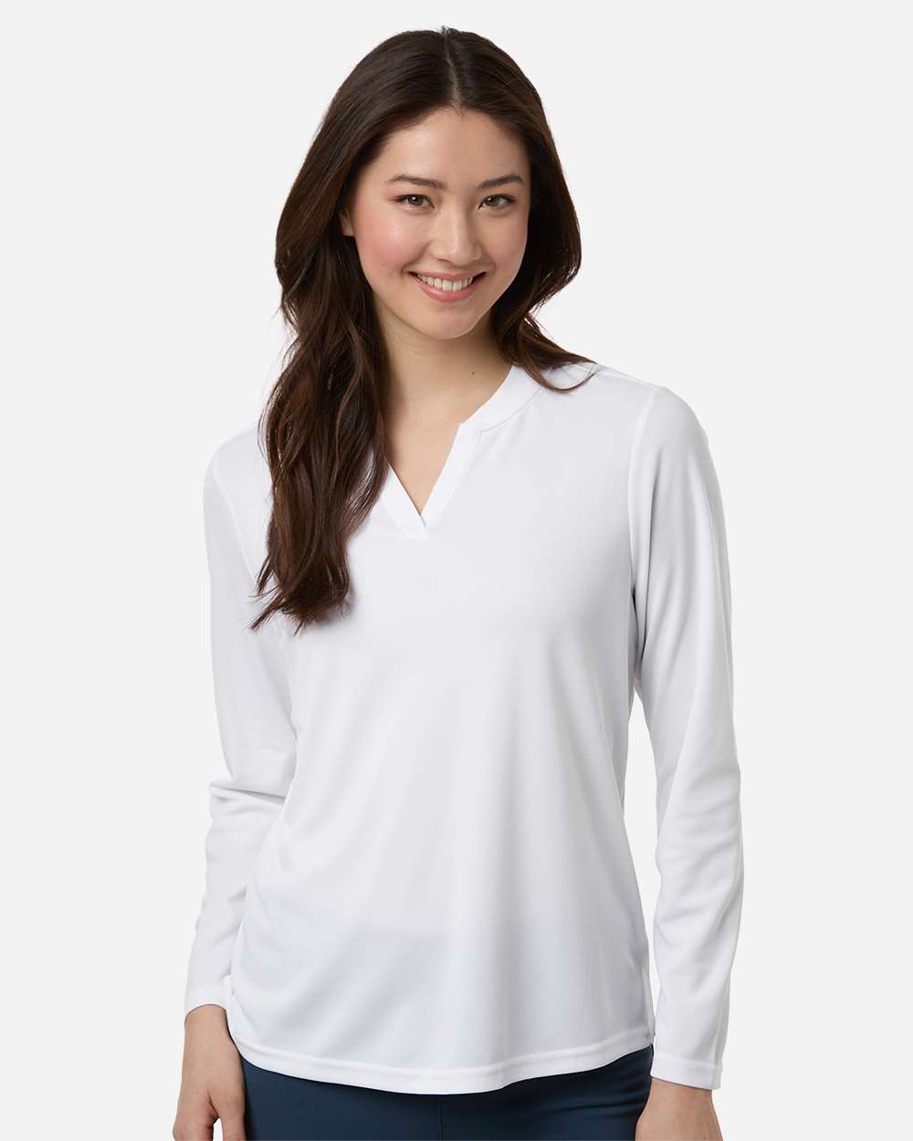 Core365 Ce108lw Women’s Nova Performance Long Sleeve Pique Polo - White