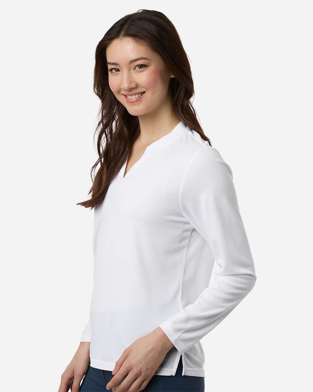 Core365 Ce108lw Women’s Nova Performance Long Sleeve Pique Polo - White