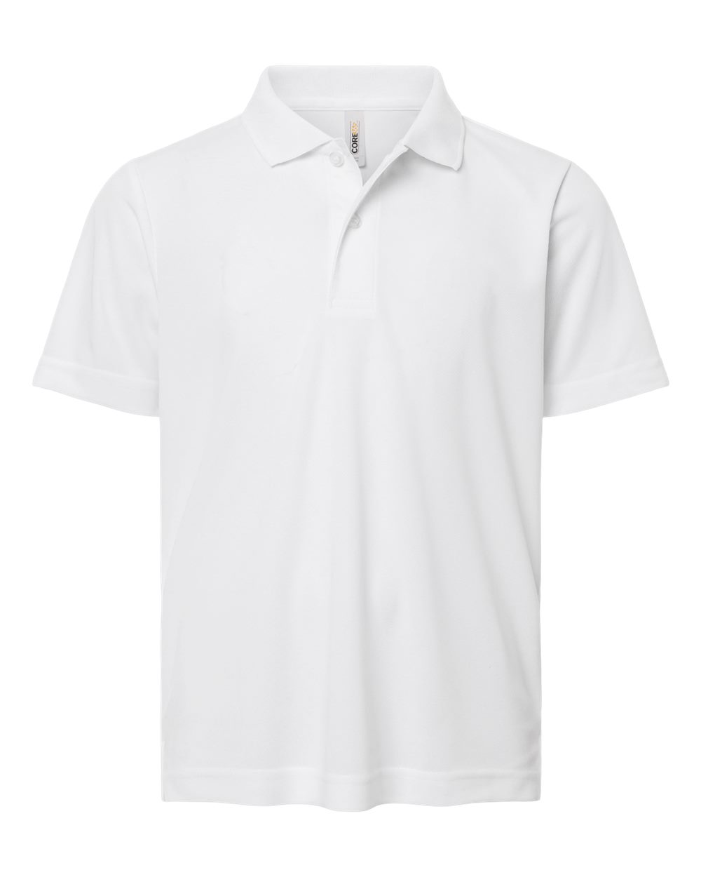 Core365 Ce108y Youth Nova Performance Pique Polo - White