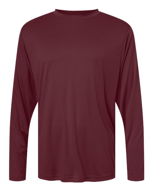 Core365 Ce10l Unisex Capital Long Sleeve Performance T-shirt - Burgundy
