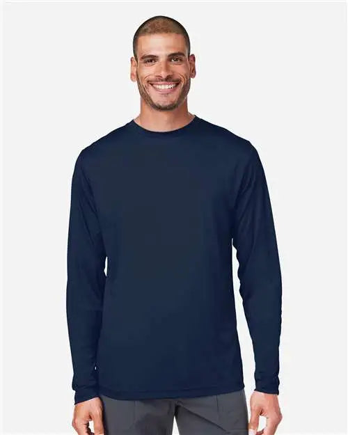 Core365 Ce10l Unisex Capital Long Sleeve Performance T-shirt - Classic Navy - Classic Navy / Xs