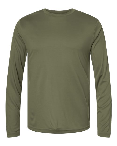 Core365 Ce10l Unisex Capital Long Sleeve Performance T-shirt - Military Green