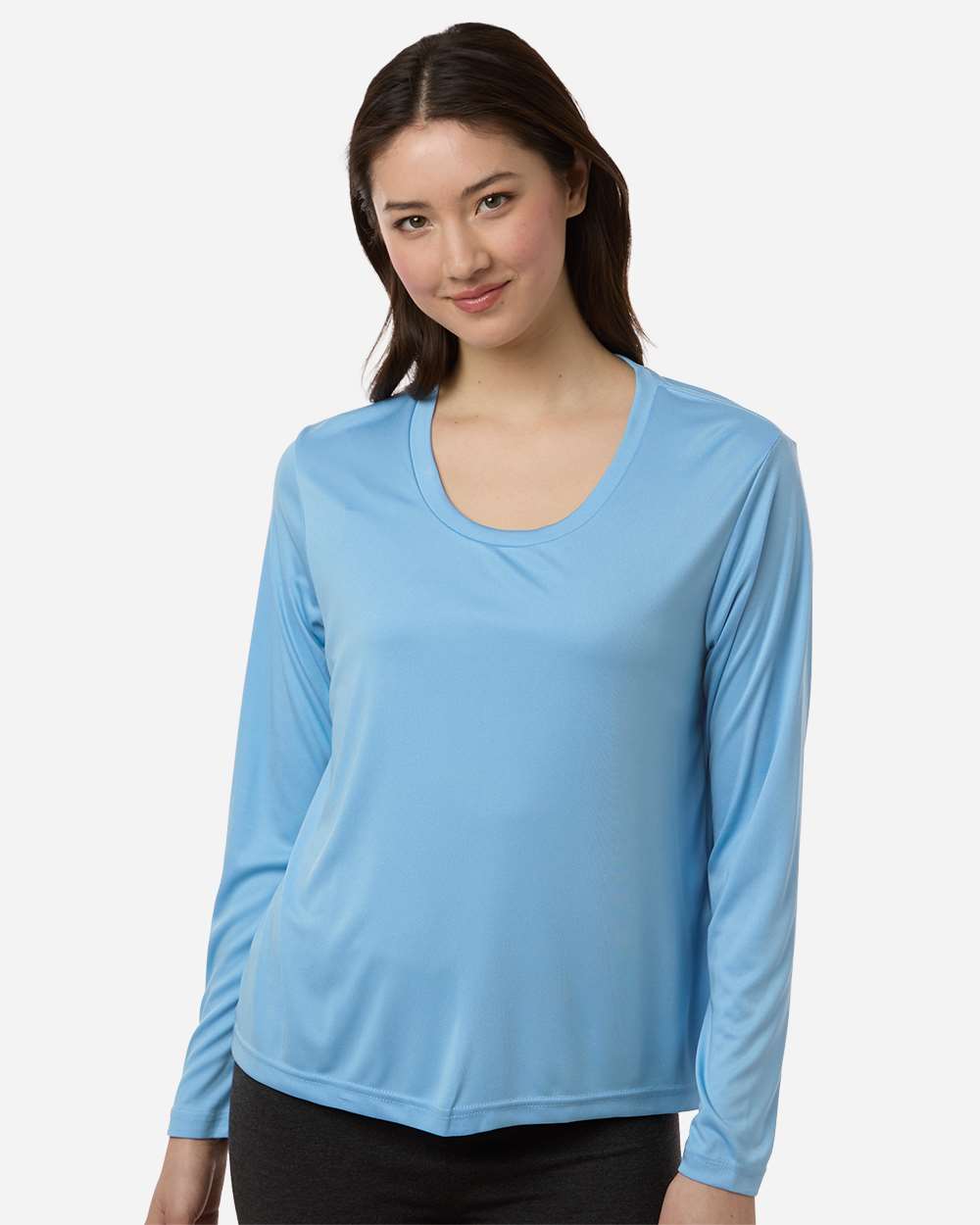 Core365 Ce10lw Women’s Capital Performance Long Sleeve T-shirt - Columbia Blue