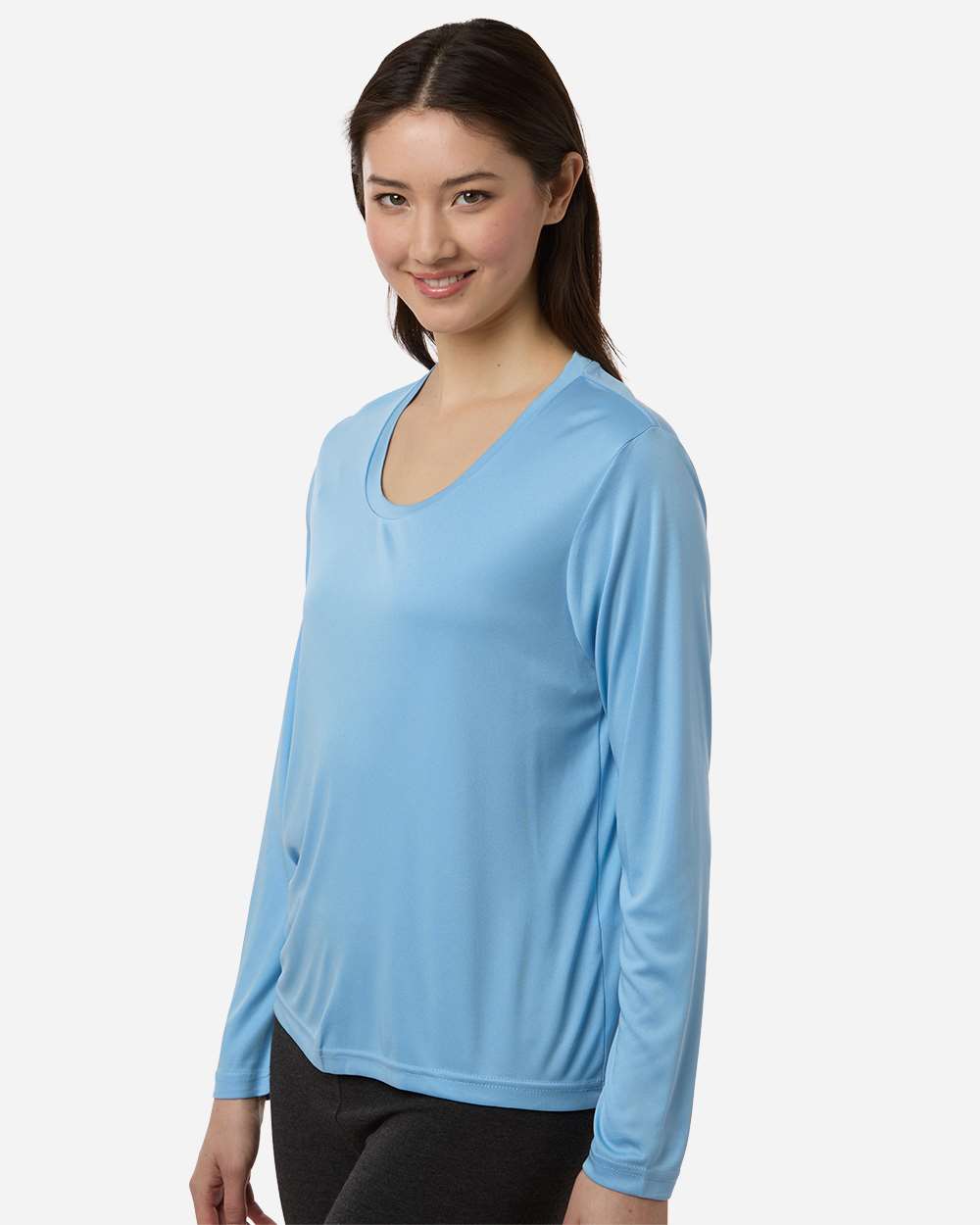 Core365 Ce10lw Women’s Capital Performance Long Sleeve T-shirt - Columbia Blue