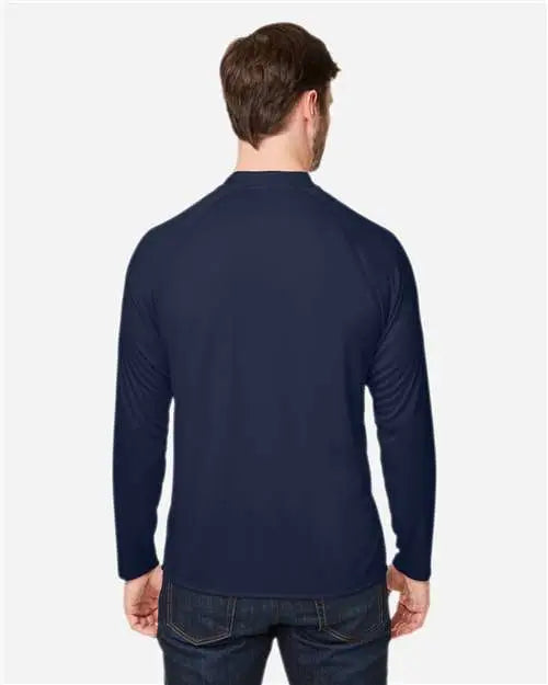 Core365 Ce110 Unisex Ultra Uvpâ„¢ Marina Raglan Long Sleeve T-shirt - Classic Navy