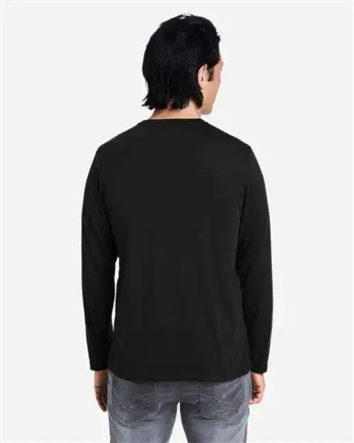 Core365 Ce111l Unisex Fusion Chromasoft™ Performance Long Sleeve T-shirt - Black