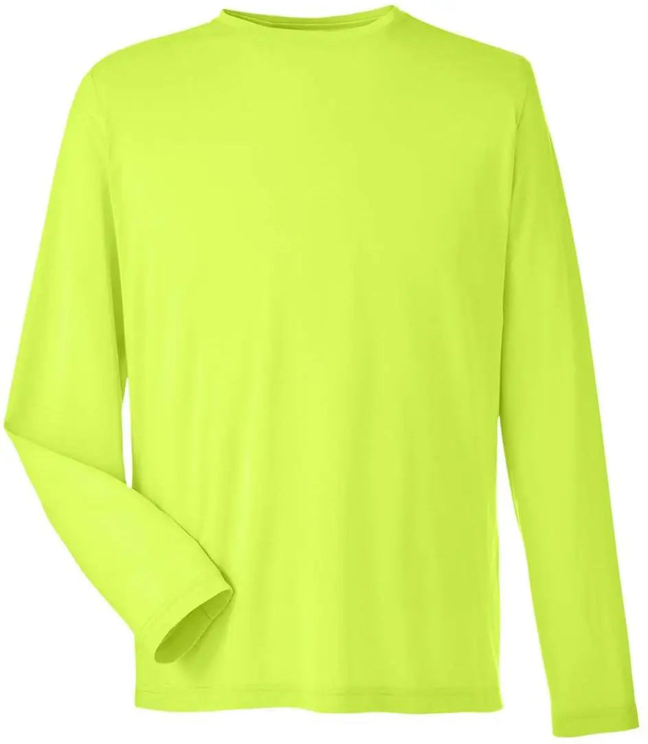 Core365 Ce111l Unisex Fusion Chromasoft™ Performance Long Sleeve T-shirt - Safety Yellow - Xs