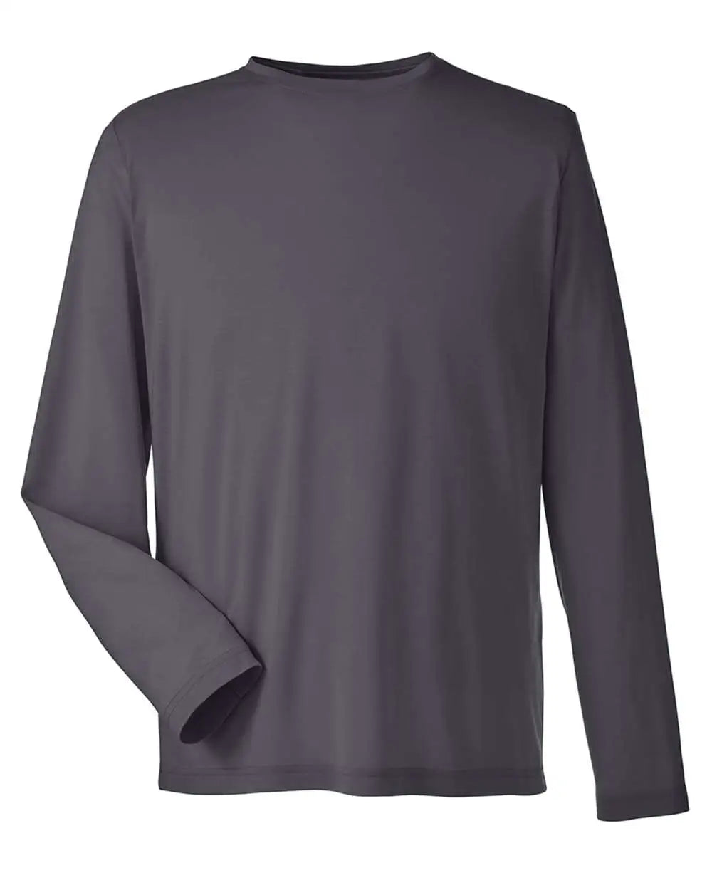 Core365 Ce111l Unisex Fusion Chromasoft™ Performance Long Sleeve T-shirt - Carbon - Dark Gray / Xs