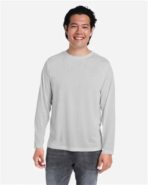 Core365 Ce111l Unisex Fusion Chromasoftâ„¢ Performance Long Sleeve T-shirt - Platinum