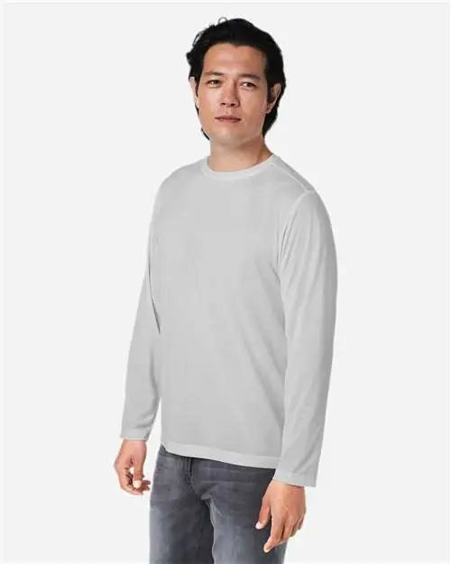 Core365 Ce111l Unisex Fusion Chromasoftâ„¢ Performance Long Sleeve T-shirt - Platinum