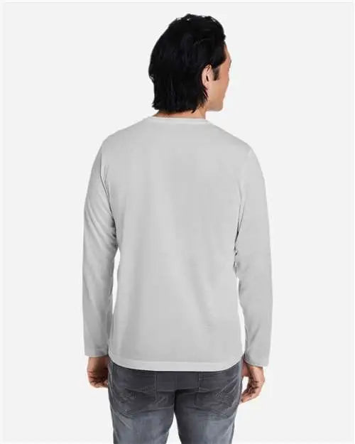 Core365 Ce111l Unisex Fusion Chromasoftâ„¢ Performance Long Sleeve T-shirt - Platinum