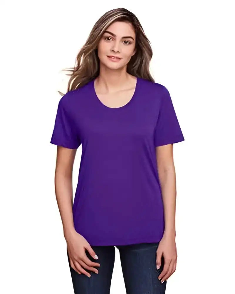 Core365 Ce111w Ladies’ Fusion Chromasoft Performance T-shirt - Campus Purple
