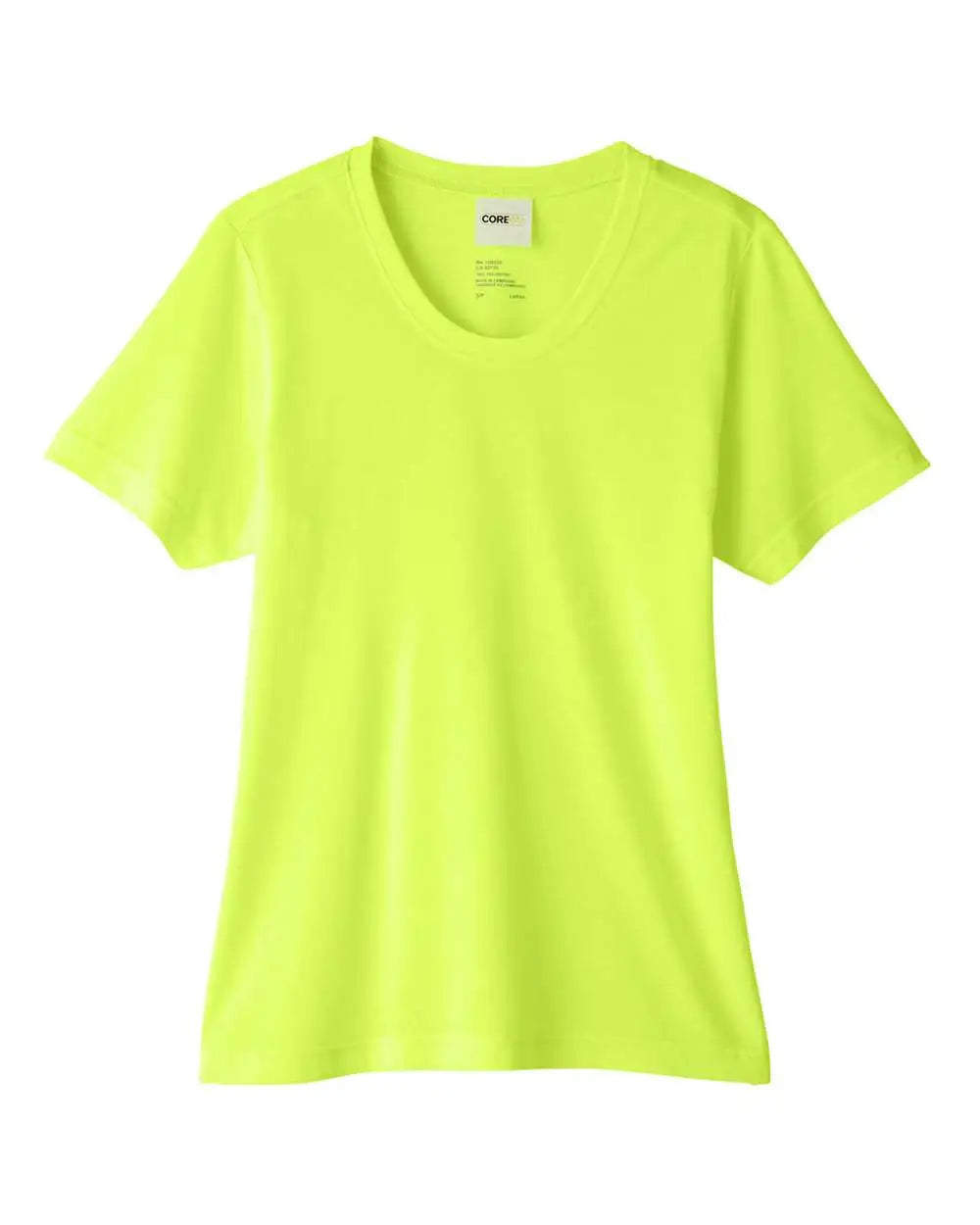 Core365 Ce111w Women’s Fusion Chromasoftâ„¢ Performance T-shirt - Safety Yellow