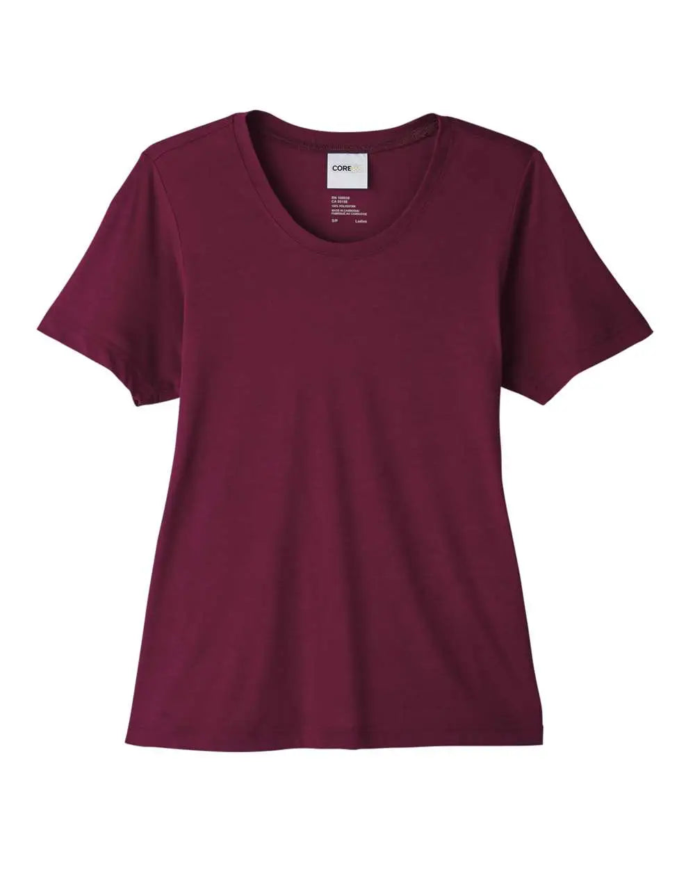 Core365 Ce111w Women’s Fusion Chromasoftâ„¢ Performance T-shirt - Burgundy