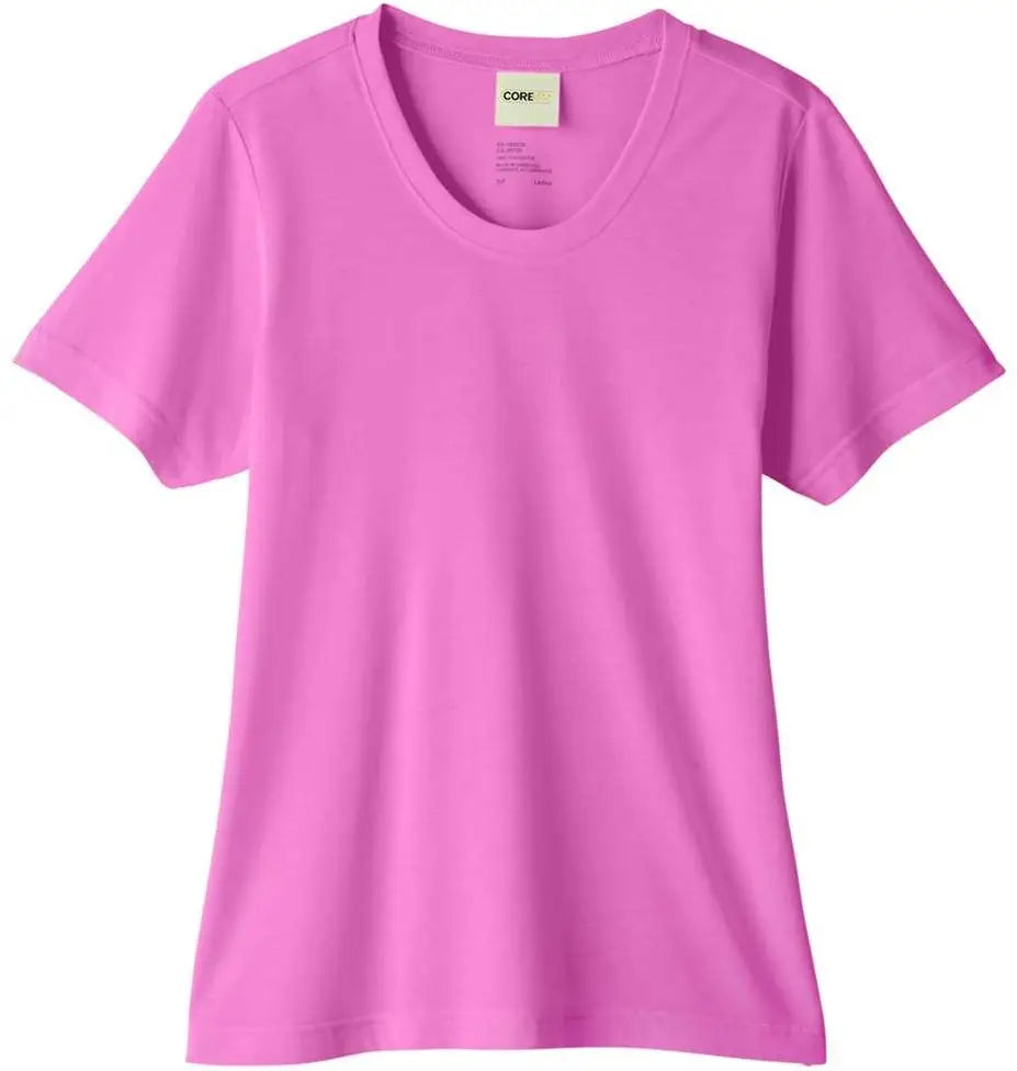 Core365 Ce111w Women’s Fusion Chromasoftâ„¢ Performance T-shirt - Charity Pink