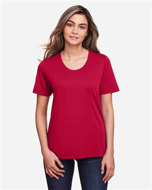 Core365 Ce111w Women’s Fusion Chromasoftâ„¢ Performance T-shirt - Classic Red