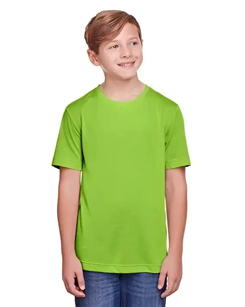 Core365 Ce111y Youth Fusion Chromasoft Performance T-shirt - Acidark Grayeen