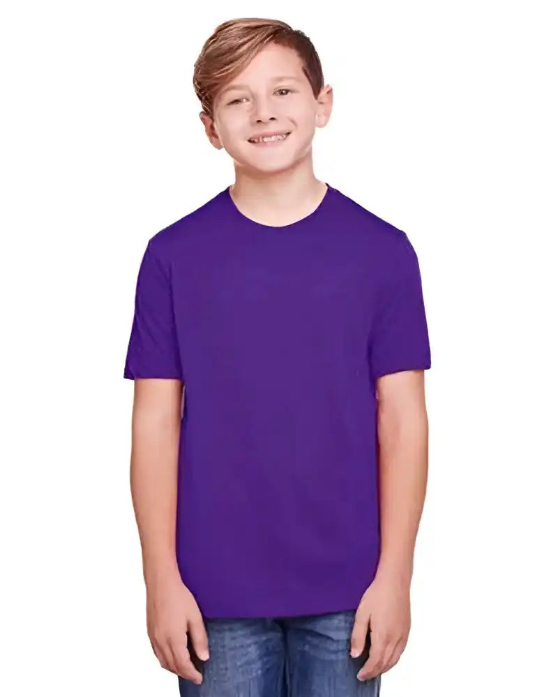 Core365 Ce111y Youth Fusion Chromasoft Performance T-shirt - Campus Purple