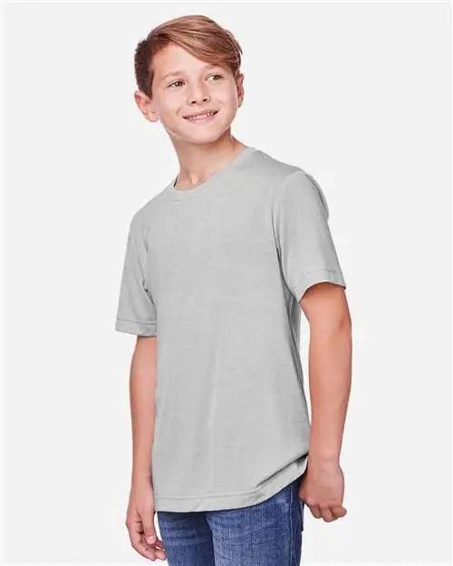Core365 Ce111y Youth Fusion Chromasoftâ„¢ Performance T-shirt - Platinum