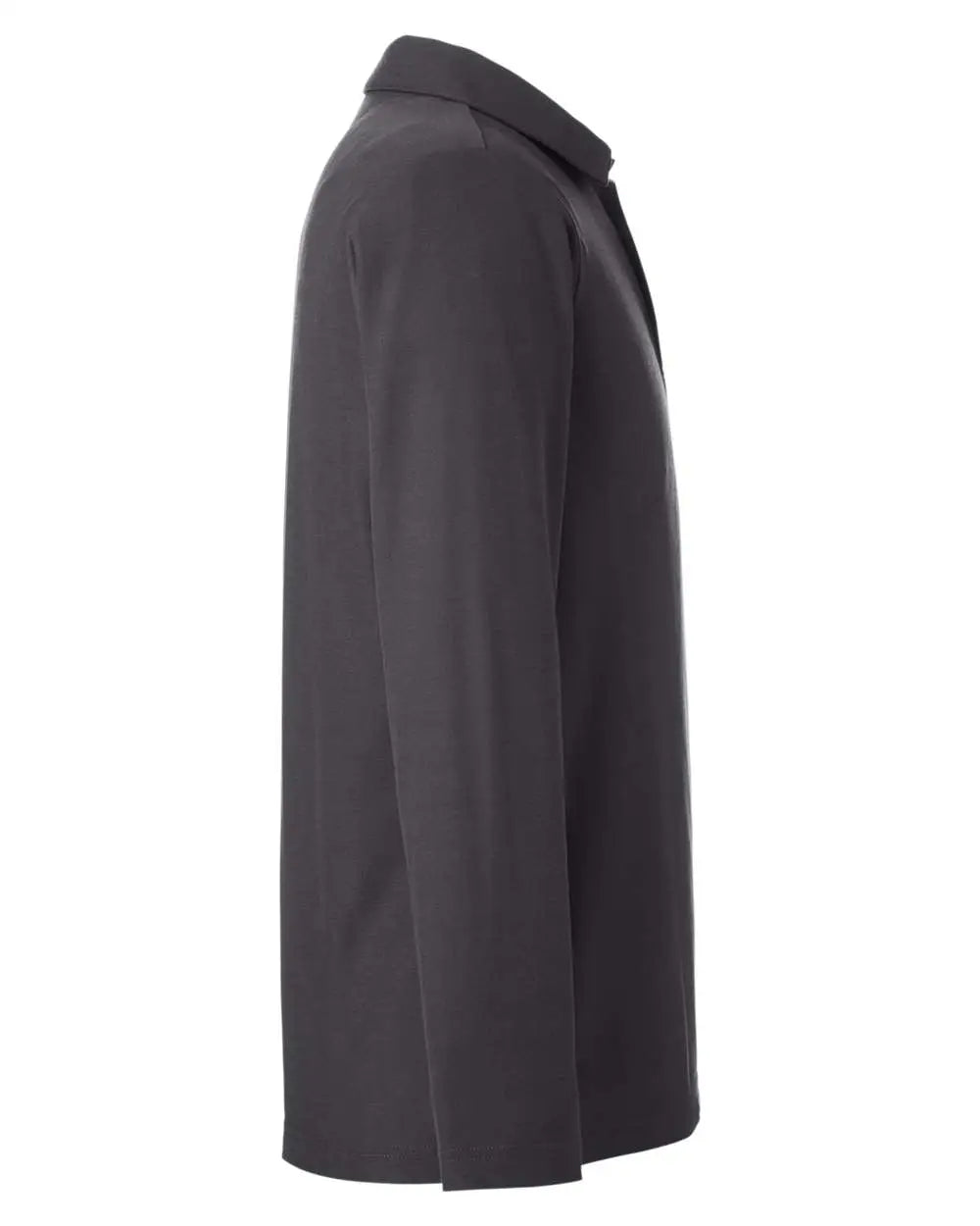 Core365 Ce112l Men’s Fusion Chromasoft™ Long Sleeve Pique Polo - Carbon - Dark Gray / Xs