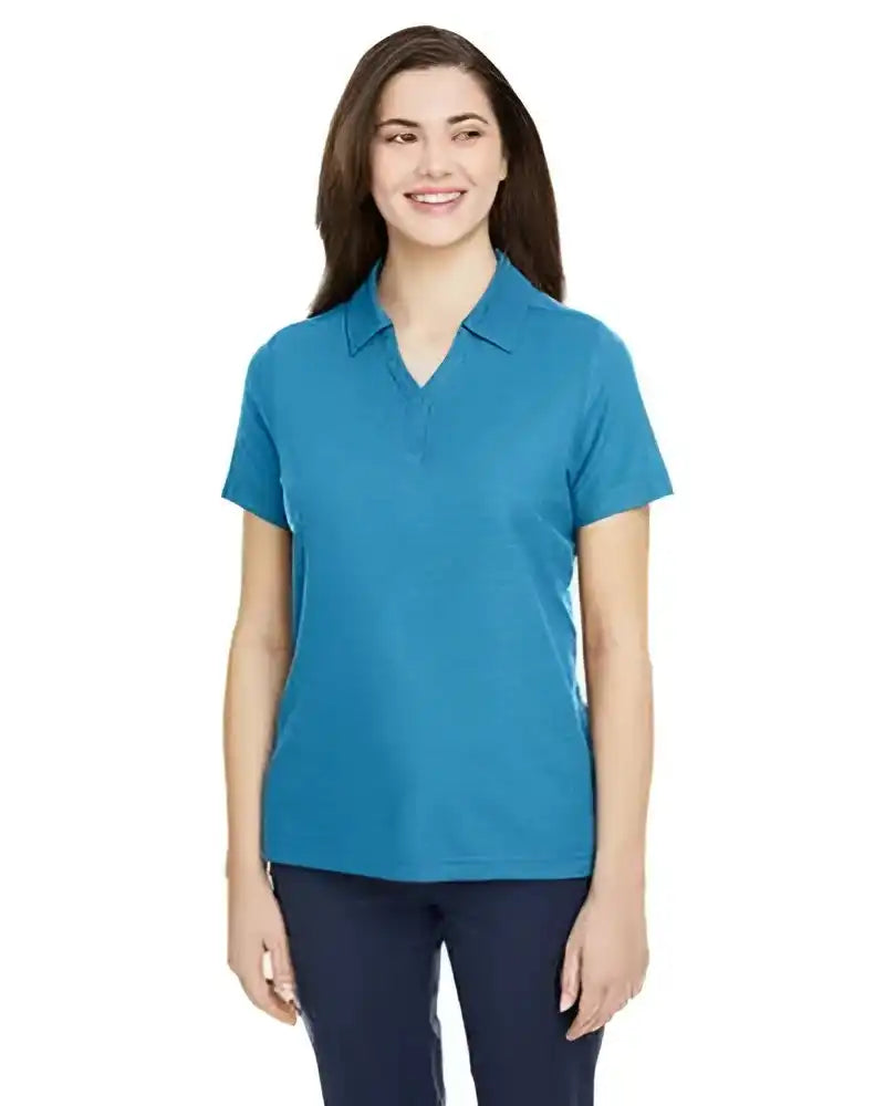 Core365 Ce112w Ladies’ Fusion Chromasoft Pique Polo - Electric Blue