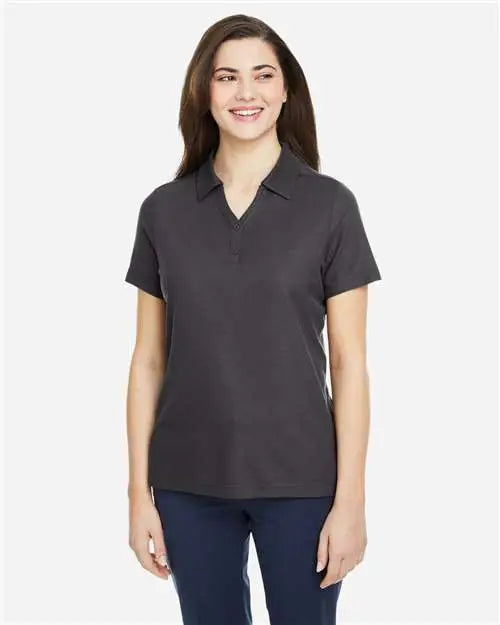 Core365 Ce112w Women’s Fusion Chromasoft™ Pique Polo - Carbon - Dark Gray / Xs