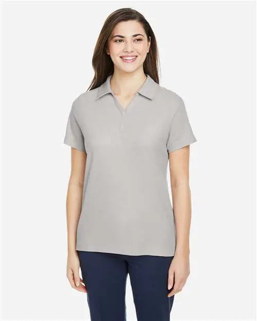 Core365 Ce112w Women’s Fusion Chromasoft™ Pique Polo - Platinum - Light Gray / Xs