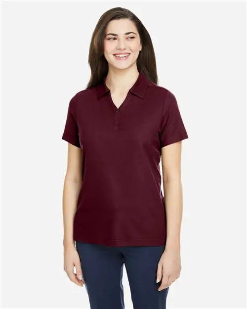 Core365 Ce112w Women’s Fusion Chromasoftâ„¢ Pique Polo - Burgundy