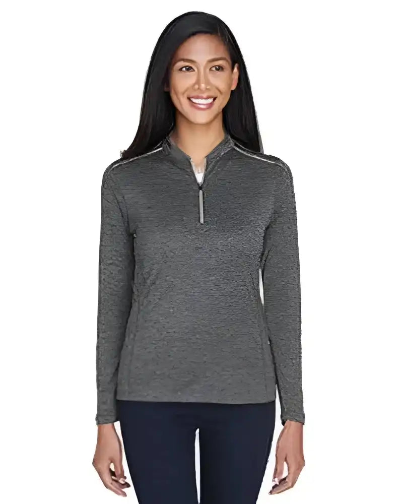 Core365 Ce401w Ladies’ Kinetic Performance Quarter-zip - Carbon Black